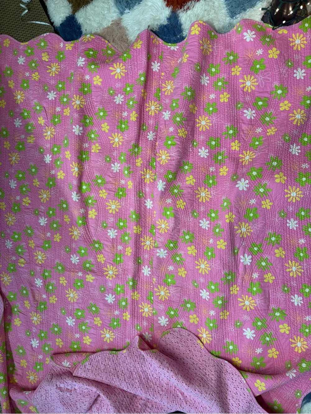 Pink Floral Quilt